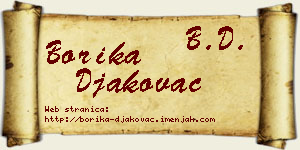 Borika Đakovac vizit kartica
